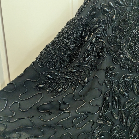 NWT Vintage Laurence Kazar Beaded Silk Dress - Picture 6 of 7